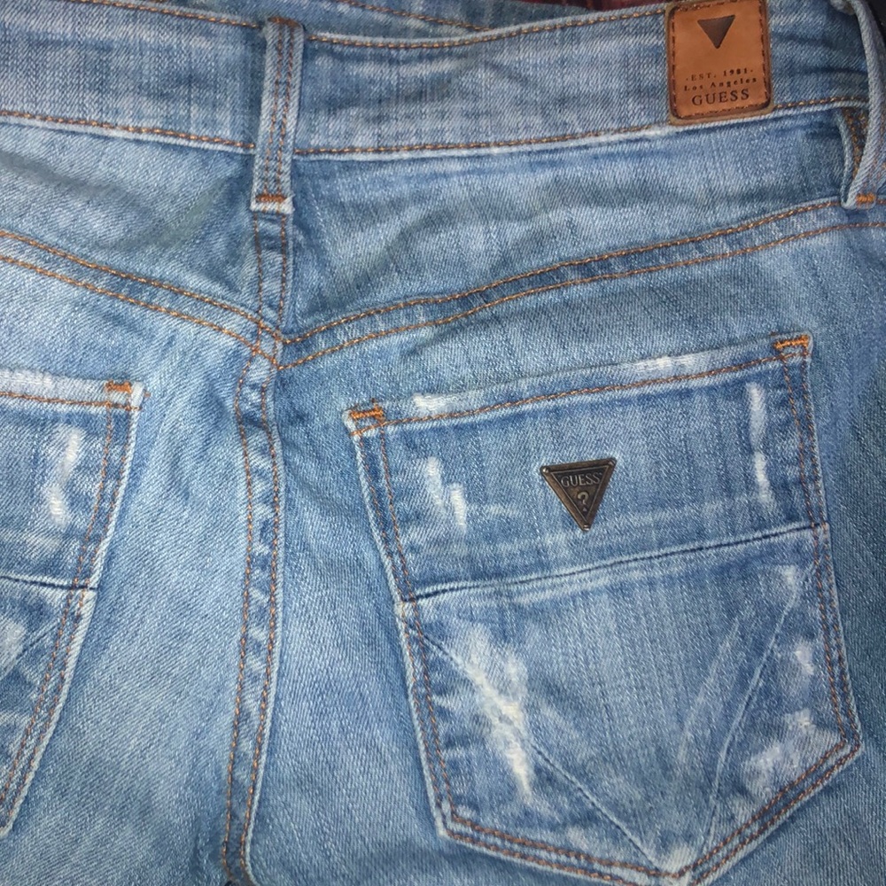 guess low rise y2k light wash jeans